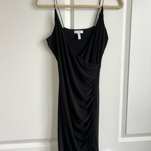 Black Leith Jersey Wrap Dress